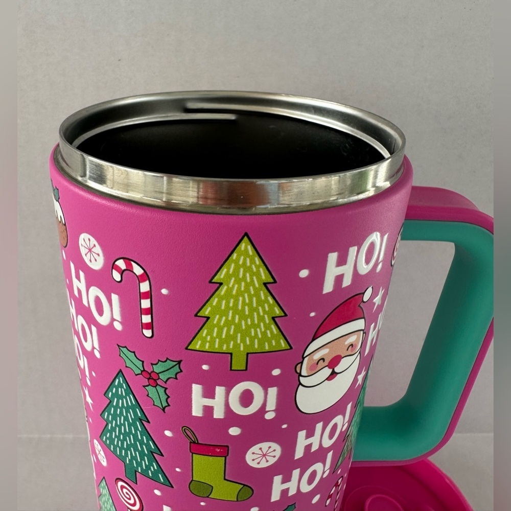 Meoky 40oz Festive Pink Holiday Tumbler with Straw - Picture 11 of 17